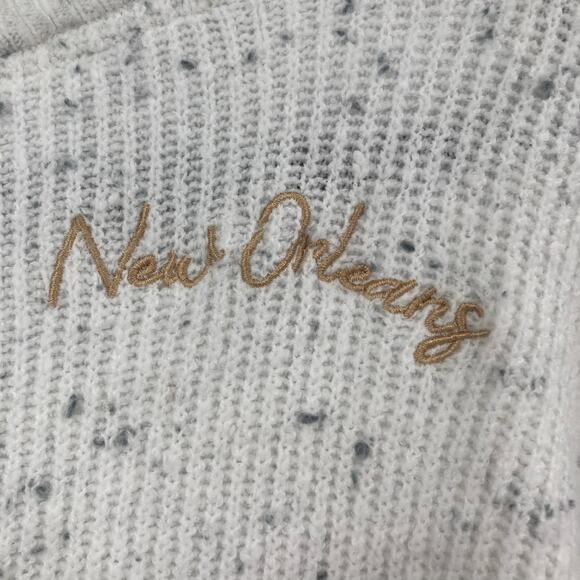 Wear by Erin Andrew’s New Orleans Saints Ribbed Knit Slub Sweater Women’s 2XL - Picture 7 of 11